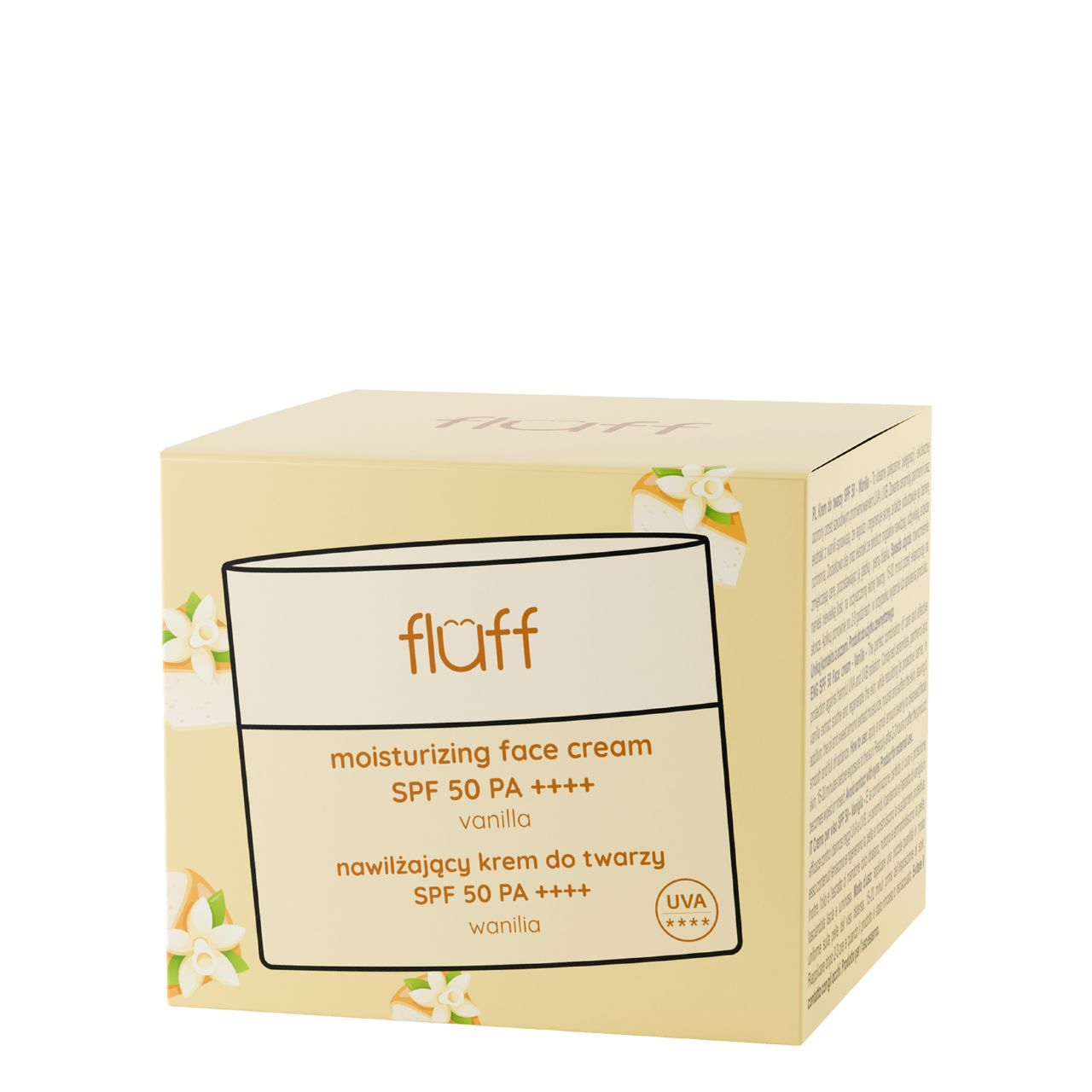 Fluff Vanilla SPF 50 Moisturizing Face Cream 50ml - Image 2