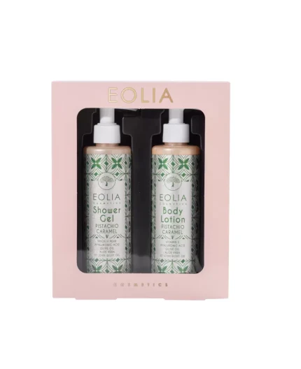 EOLIA COSMETICS PISTACHIO CARAMEL GIFT SET BODY LOTION 250ML + SHOWER GEL 250ML